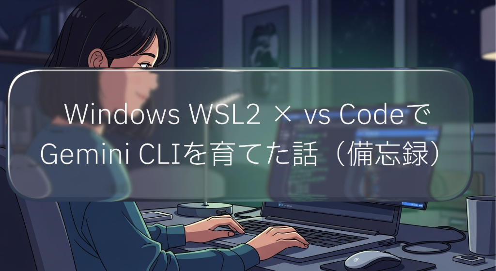 Windows WSL2×vs Codeでgemini Cliを育てた話（備忘録）